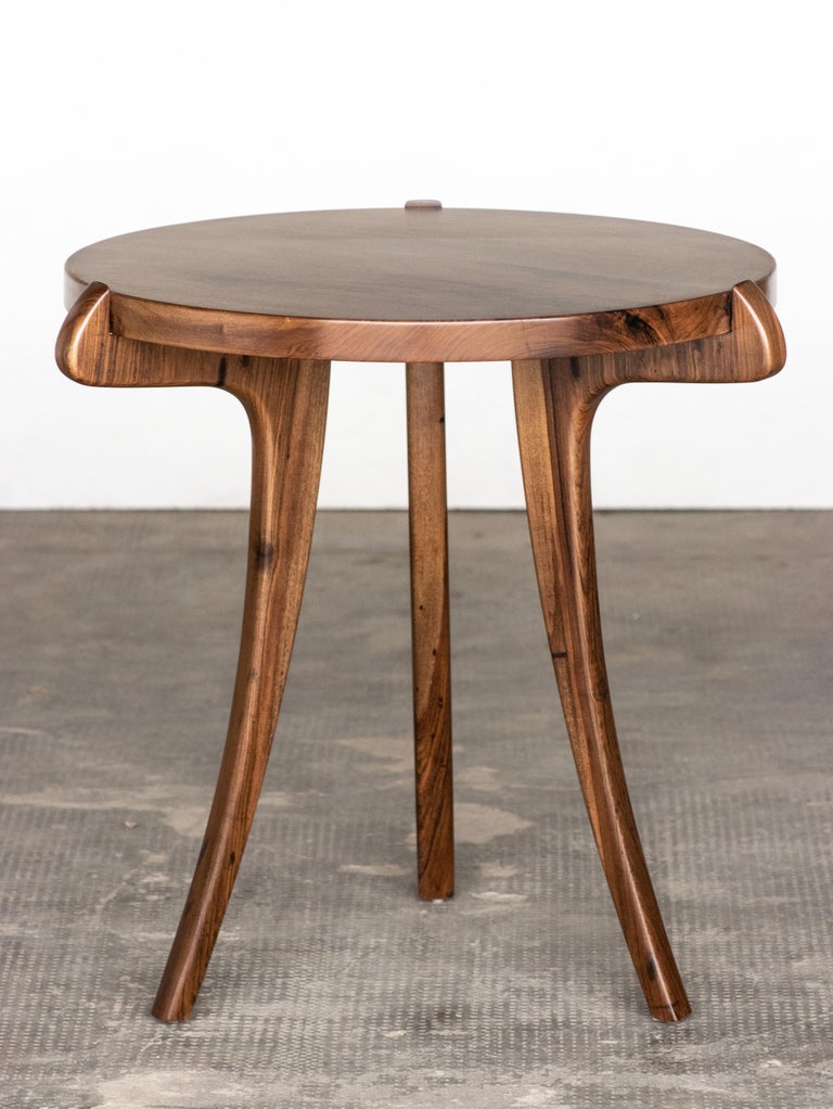 Contemporary Uccello Wood Sabre-Leg Side Table from Costantini For Sale 3