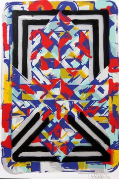 Contemporary Unframed Abstract Jason Williams Aka Revok Screenprint 7/10, 2013
