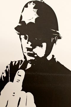 Contemporary Unframed Banksy Rude Silkscreen Stamped 632/500 Graffiti Art