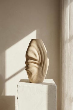 Contemporary Unglazed Stoneware Sculpture by Oguz, Strata Object I, 2026