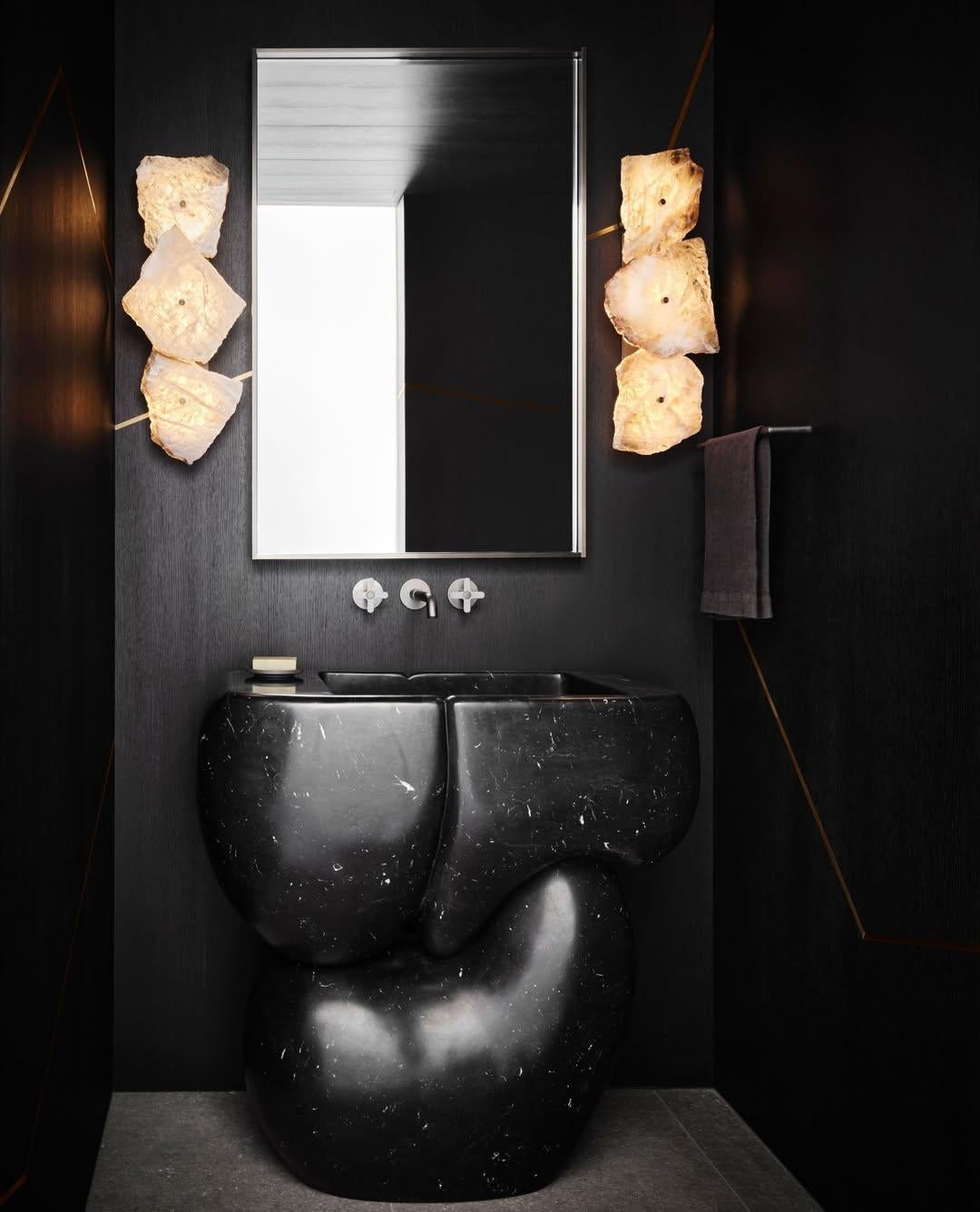 Contemporary Unique Form Triple Clear Quartz Sconce by Christopher Boots For Sale 2