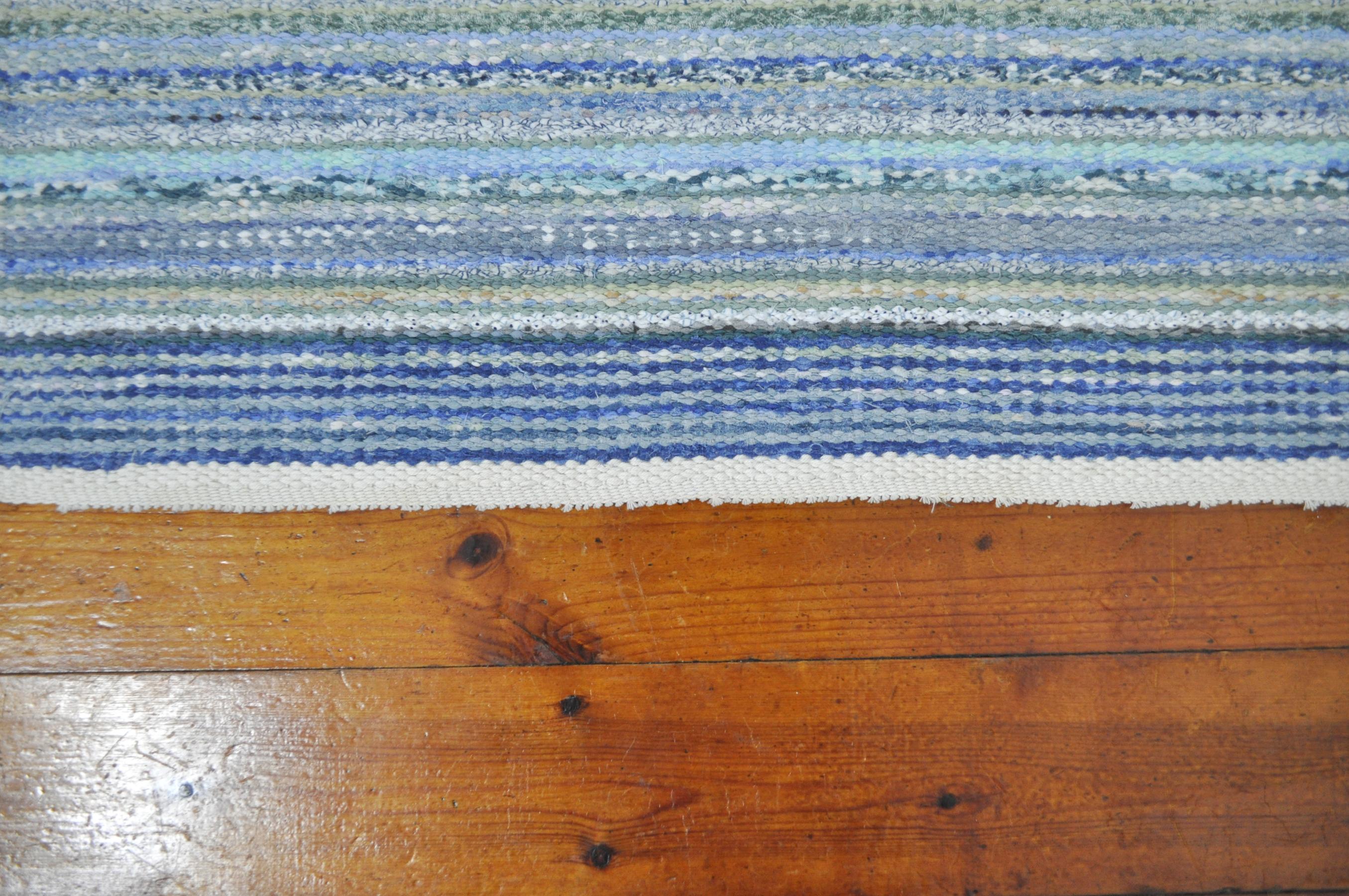 Modern Contemporary Unique Handwoven Danish Rug in Recycled Materials
