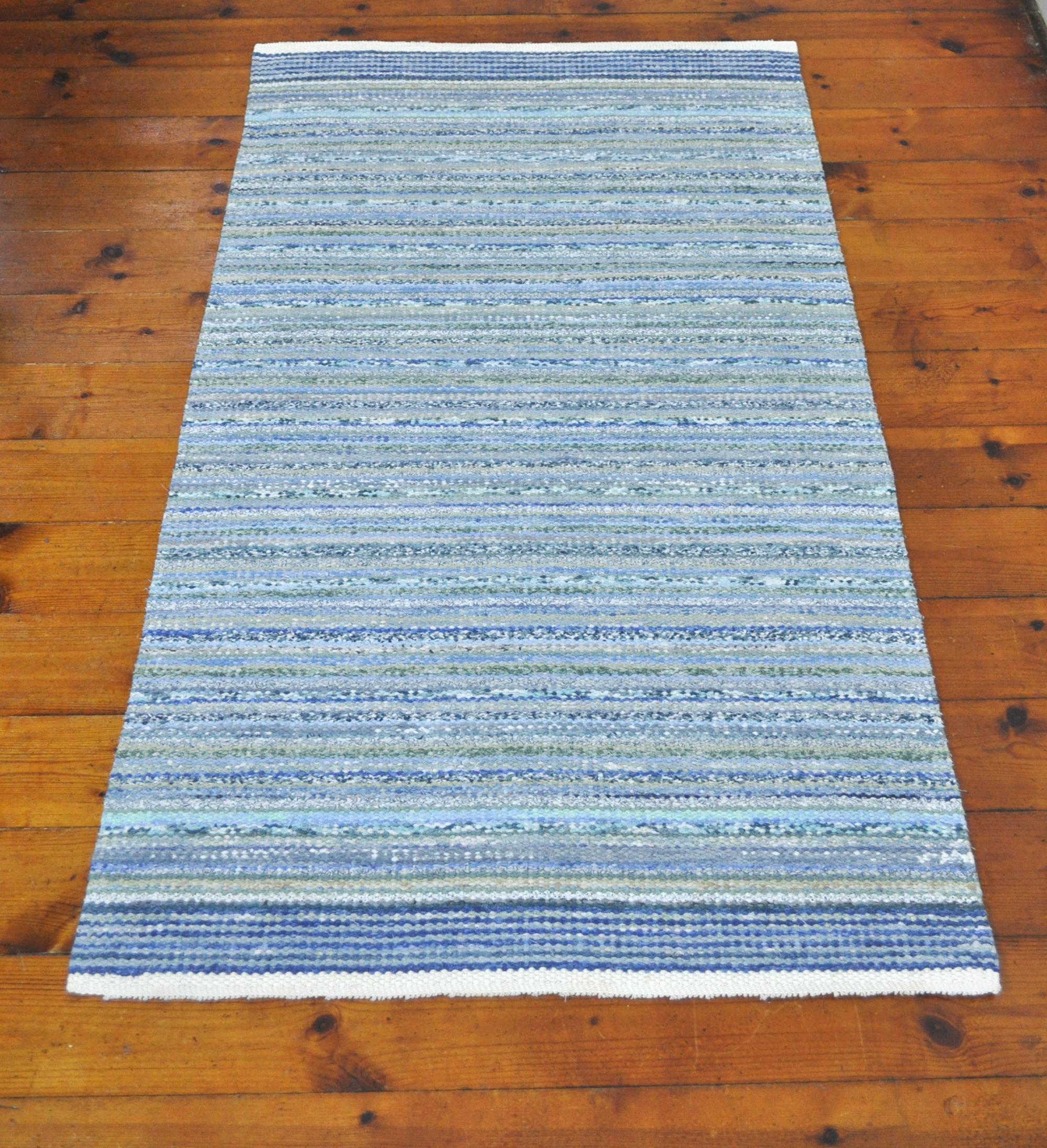 Contemporary Unique Handwoven Danish Rug in Recycled Materials In New Condition In Vordingborg, DK
