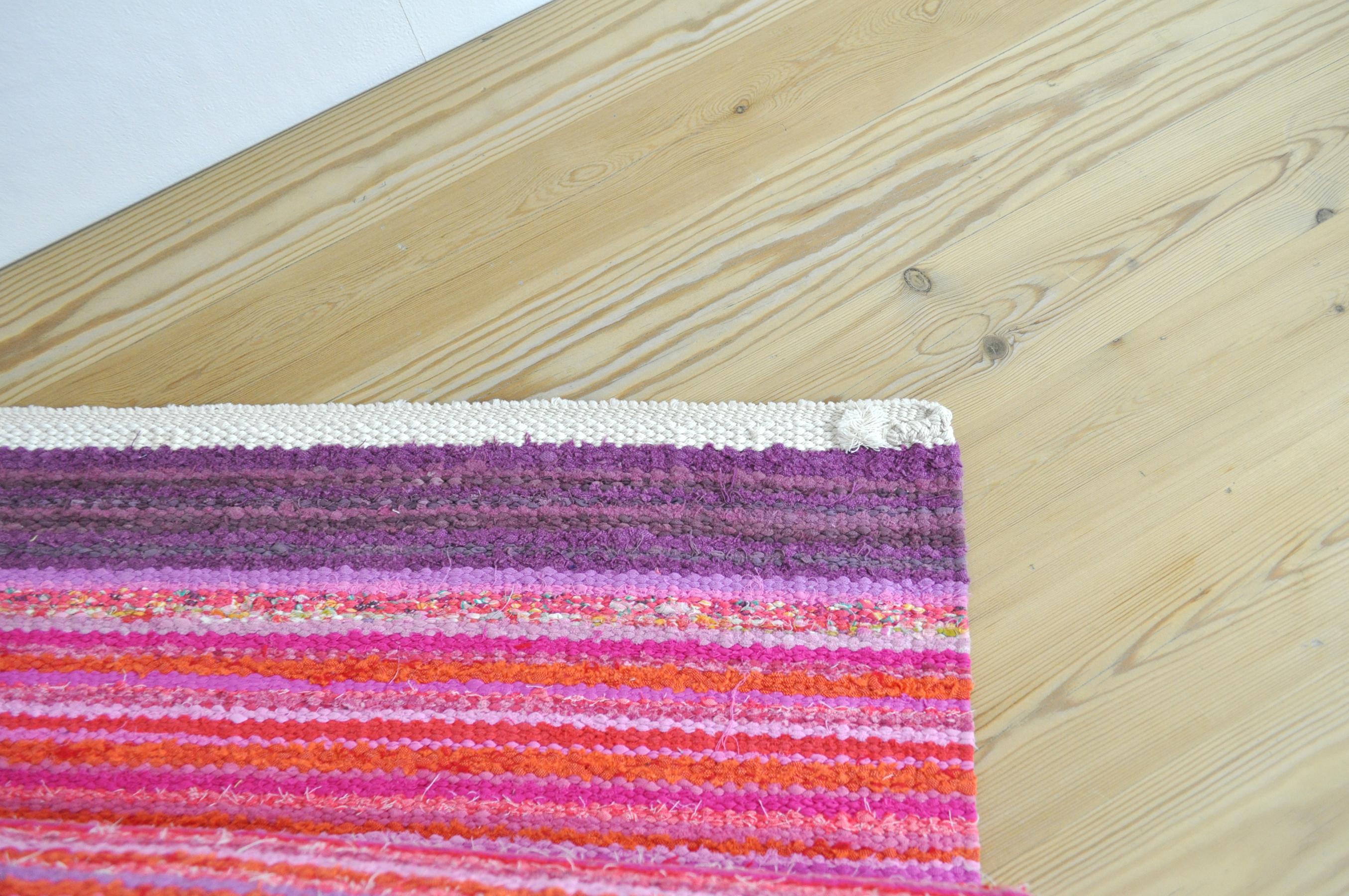 Contemporary Unique Handwoven Danish Rug in Recycled Materials For Sale 2