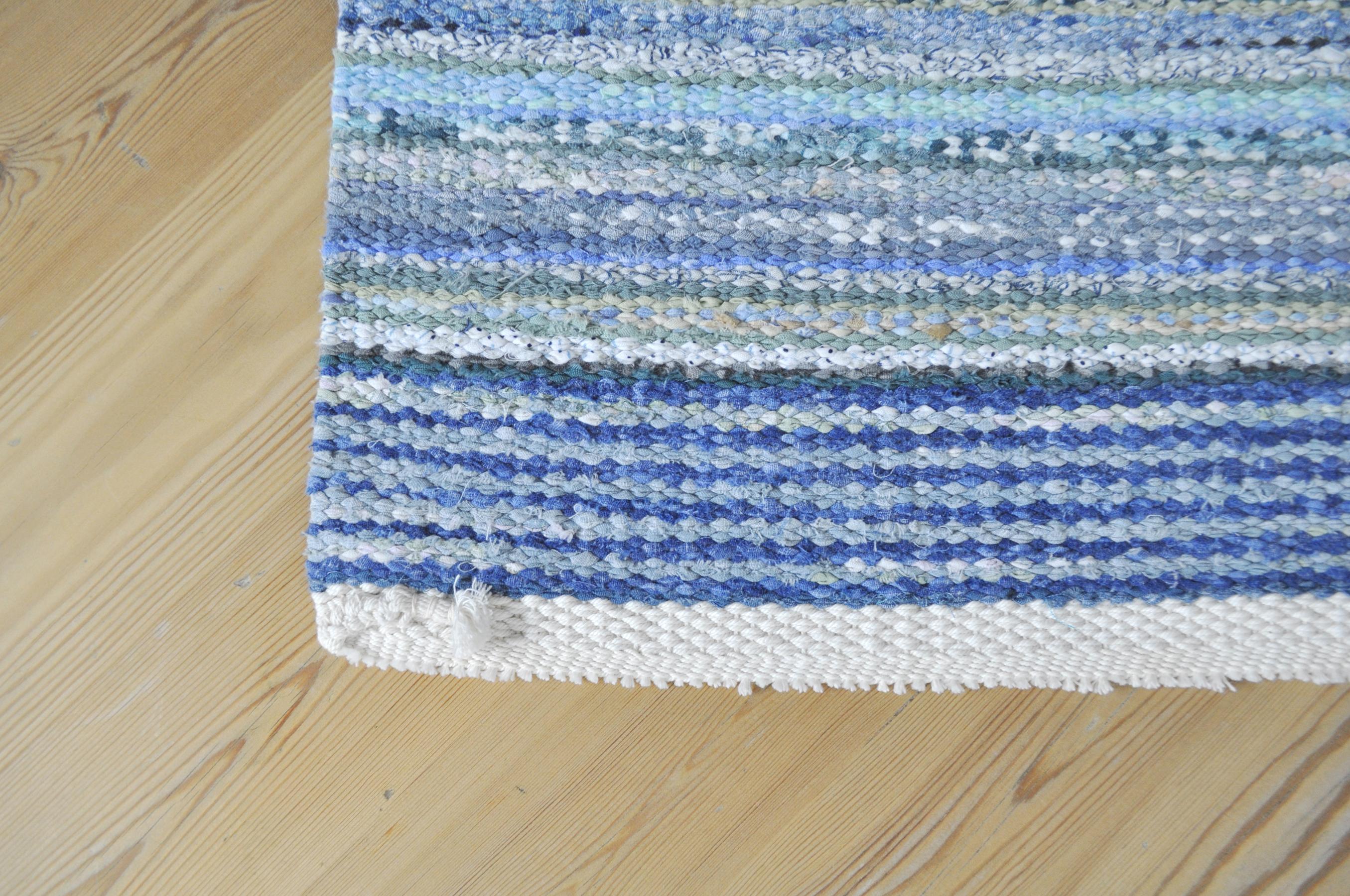Contemporary Unique Handwoven Danish Rug in Recycled Materials 1