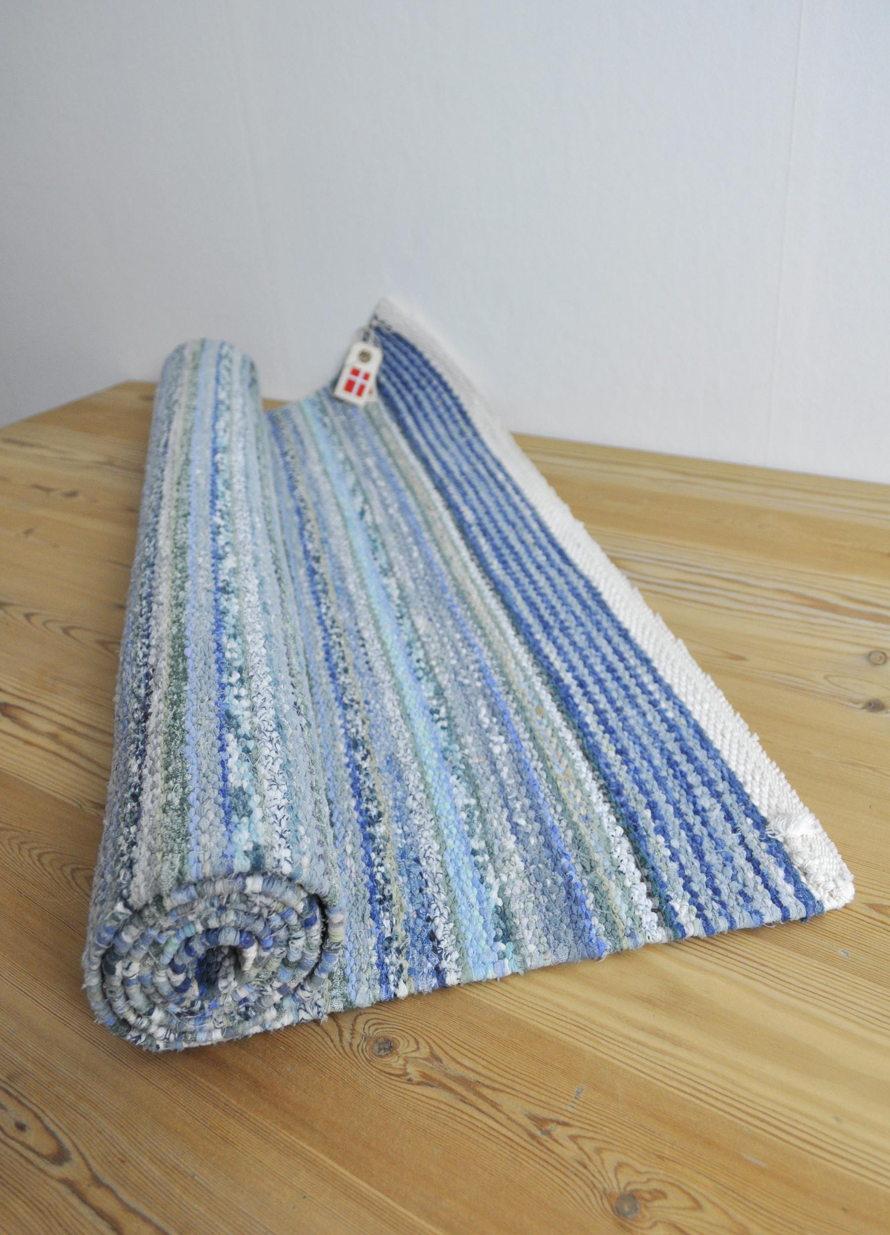 Contemporary Unique Handwoven Danish Rug in Recycled Materials 2