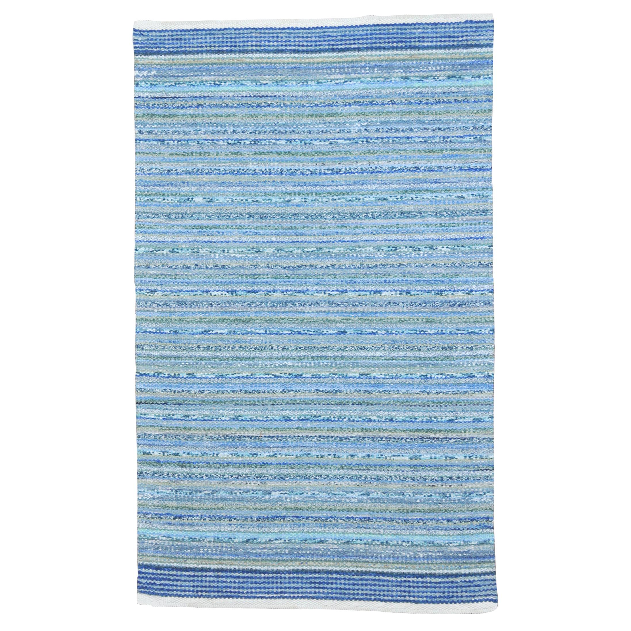 Contemporary Unique Handwoven Danish Rug in Recycled Materials