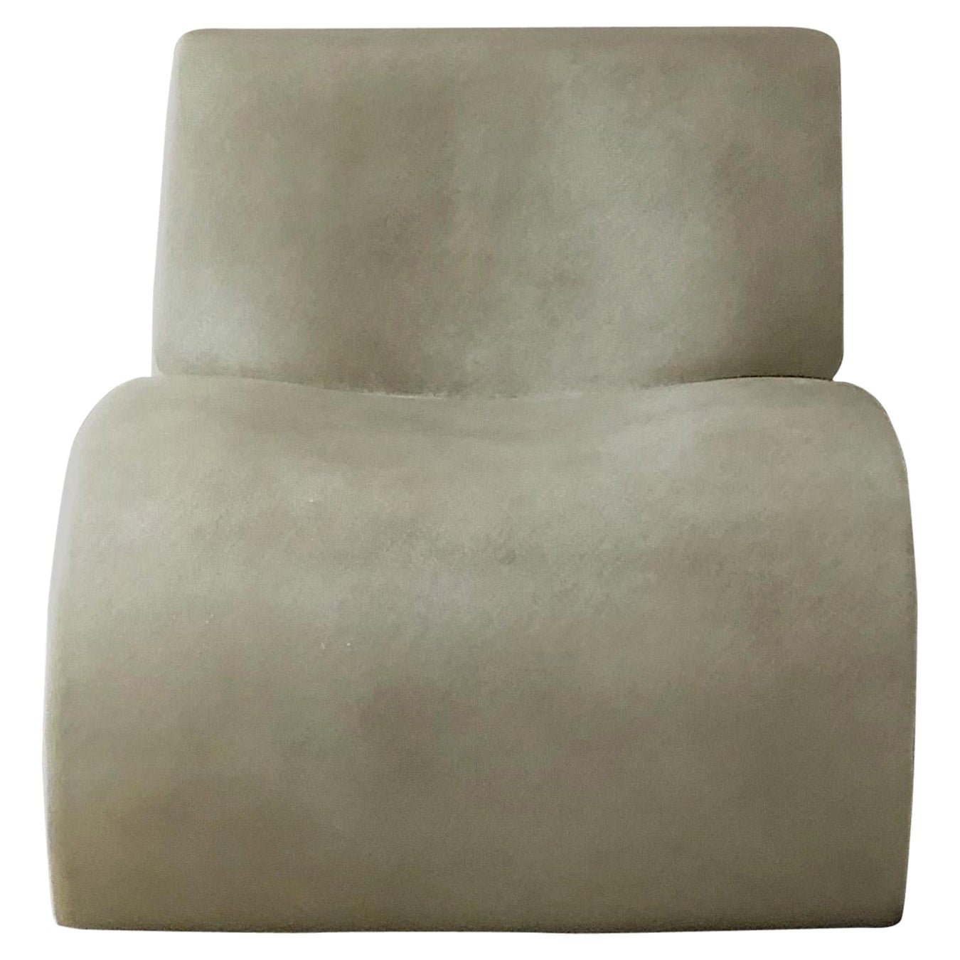 Contemporary Unique Natural Beige Fiberglass Curl Up Lounge Chair by kar