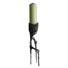Contemporary Unique White Bronze Candleholder Vanité 33 by William Guillon