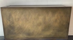 Contemporary Unlacquered Bronze Console with TV Lift Mechanism
