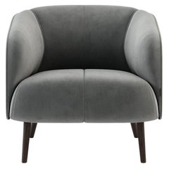 Contemporary Upholstered armchair, availabe in multiple fabrics
