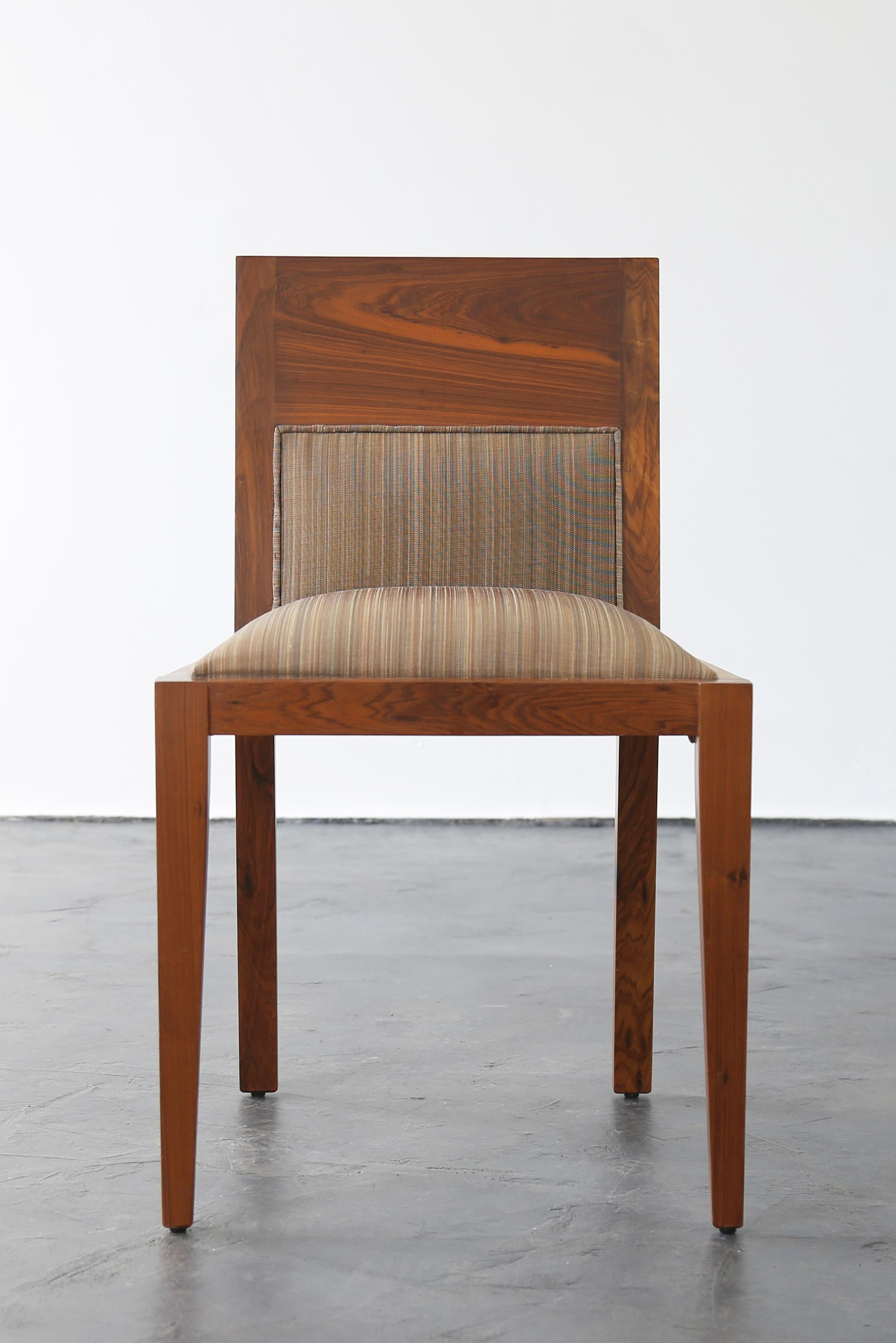 Contemporary Wood Dining Chair by Costantini, Palermo Hollywood, In Stock In Good Condition For Sale In New York, NY