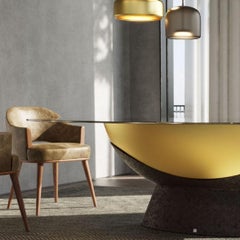 Contemporary Walnut Dining Armchair by Albino Miranda, Modern Design