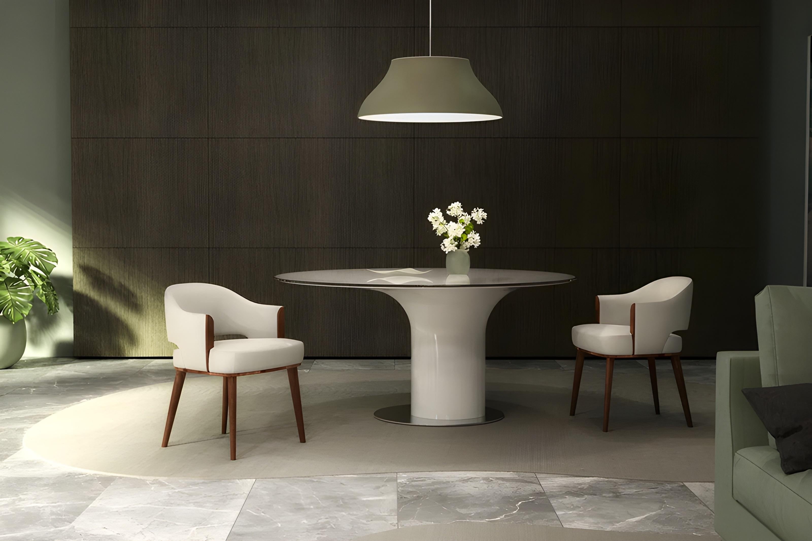 Contemporary Upholstered Dining in Kunstleder (21. Jahrhundert und zeitgenössisch) im Angebot