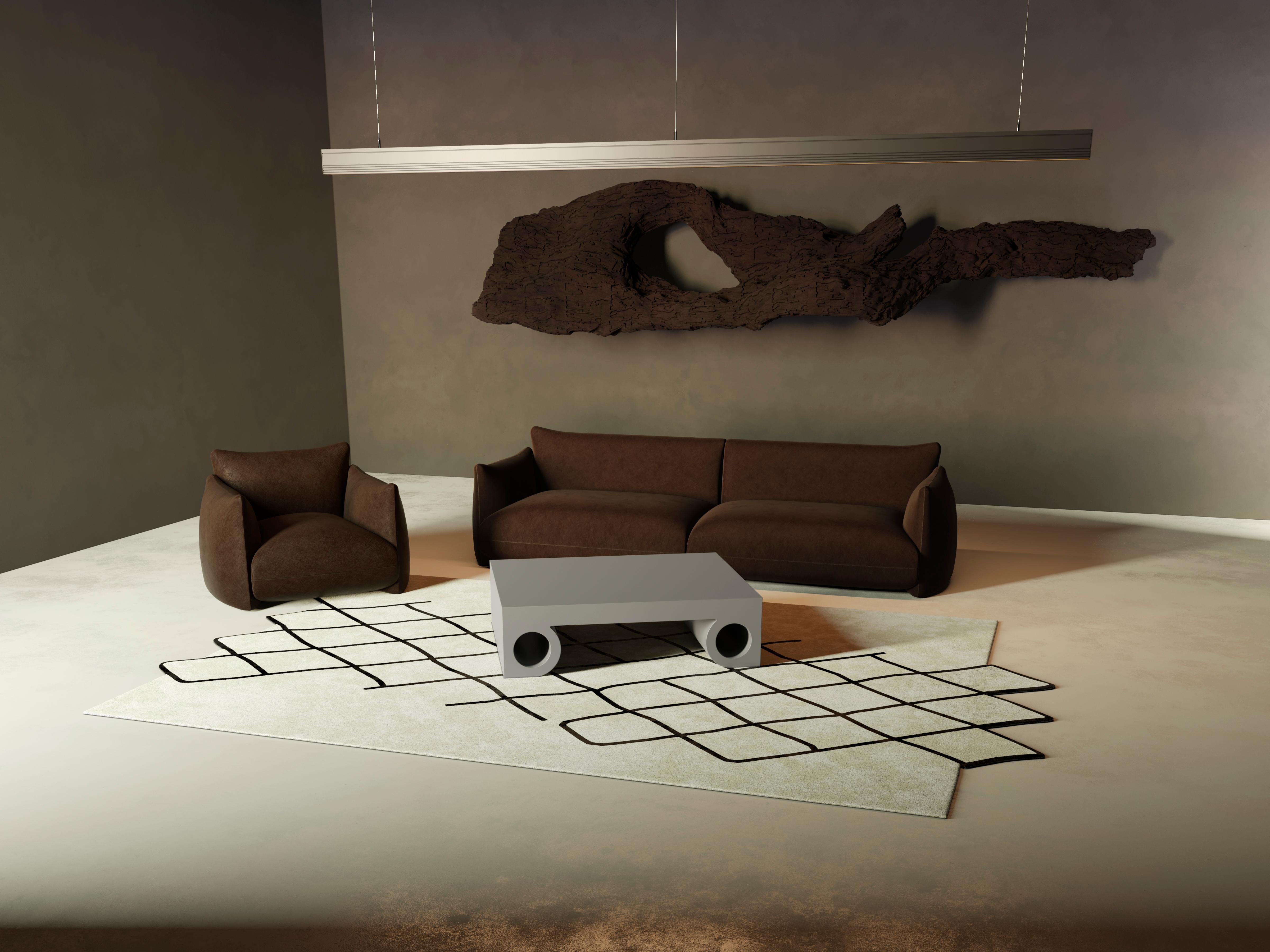 Minimalistisches, modernes, anpassbares Sofa, gepolstert mit dunkelbraunem schokoladenfarbenem Samt im Zustand „Neu“ im Angebot in Porto, Vila Nova de Gaia