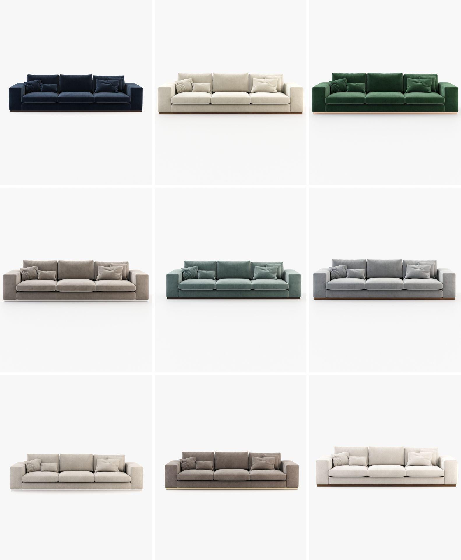 Contemporary Charlie couch with contemporary design fully customisable For Sale
