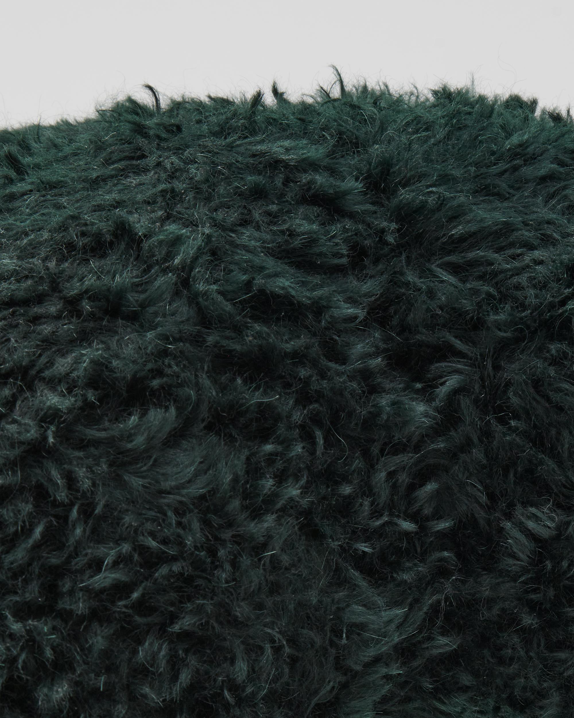 Wool Contemporary Upholstered Stitch Stool 'Mohair' For Sale
