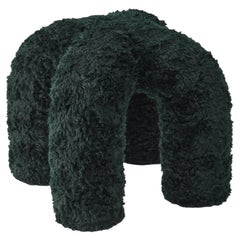 Contemporary Upholstered Stitch Stool 'Mohair'