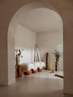 Panca a dondolo imbottita contemporanea