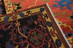 Contemporary Ushak Rug with Seljuk Floral Motifs, Handwoven Natural Dye Carpet