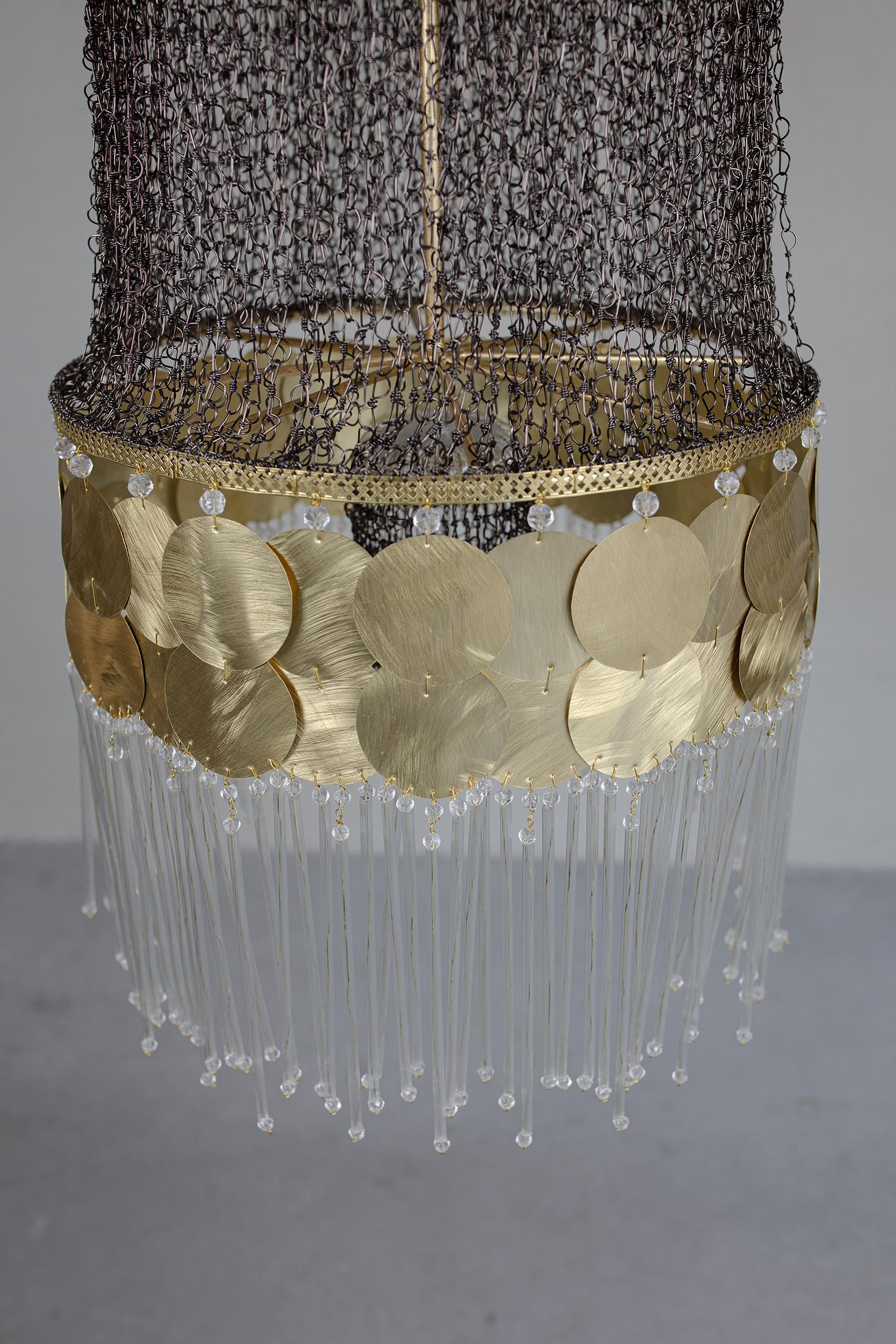 gold leaf chandelier