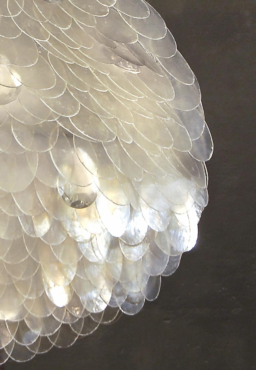 Modern Contemporary Valentina Giovando Table Lamp Fiberglass Crystals Iron White For Sale