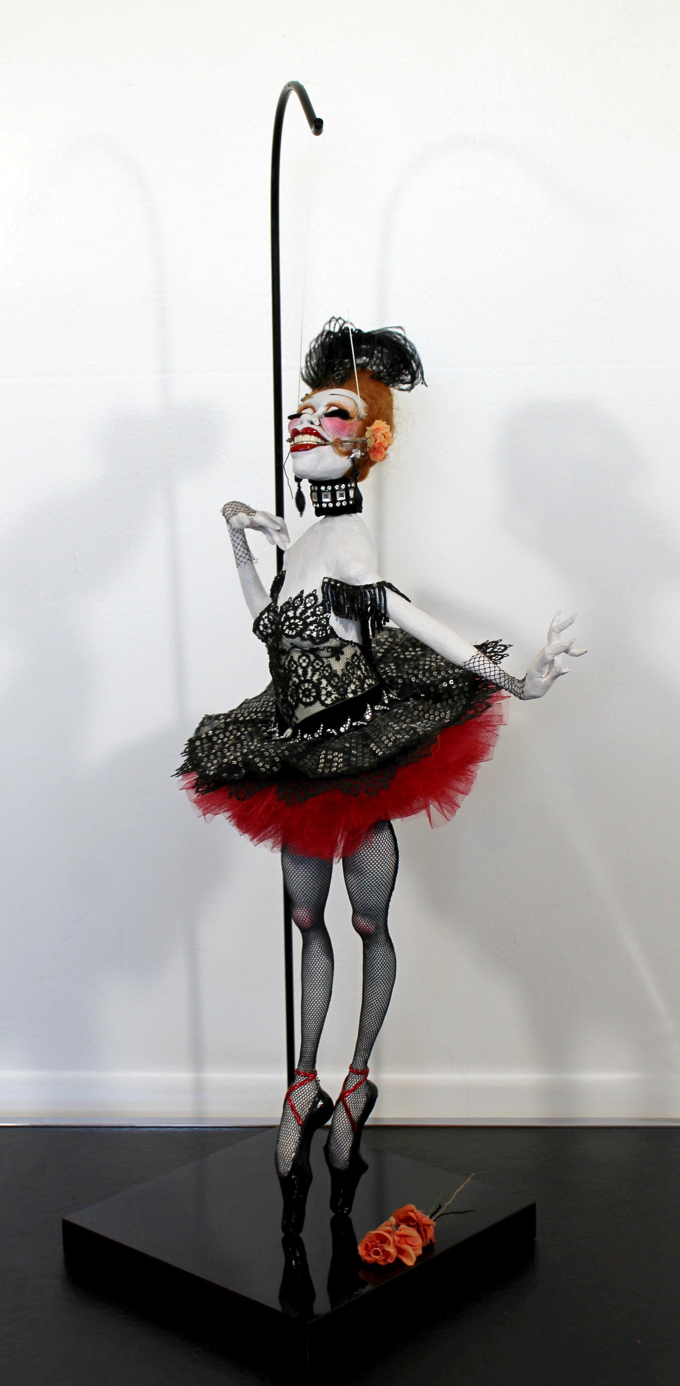 American Contemporary Van Craig Ceramic Dancer Marionette Doll Table Sculpture