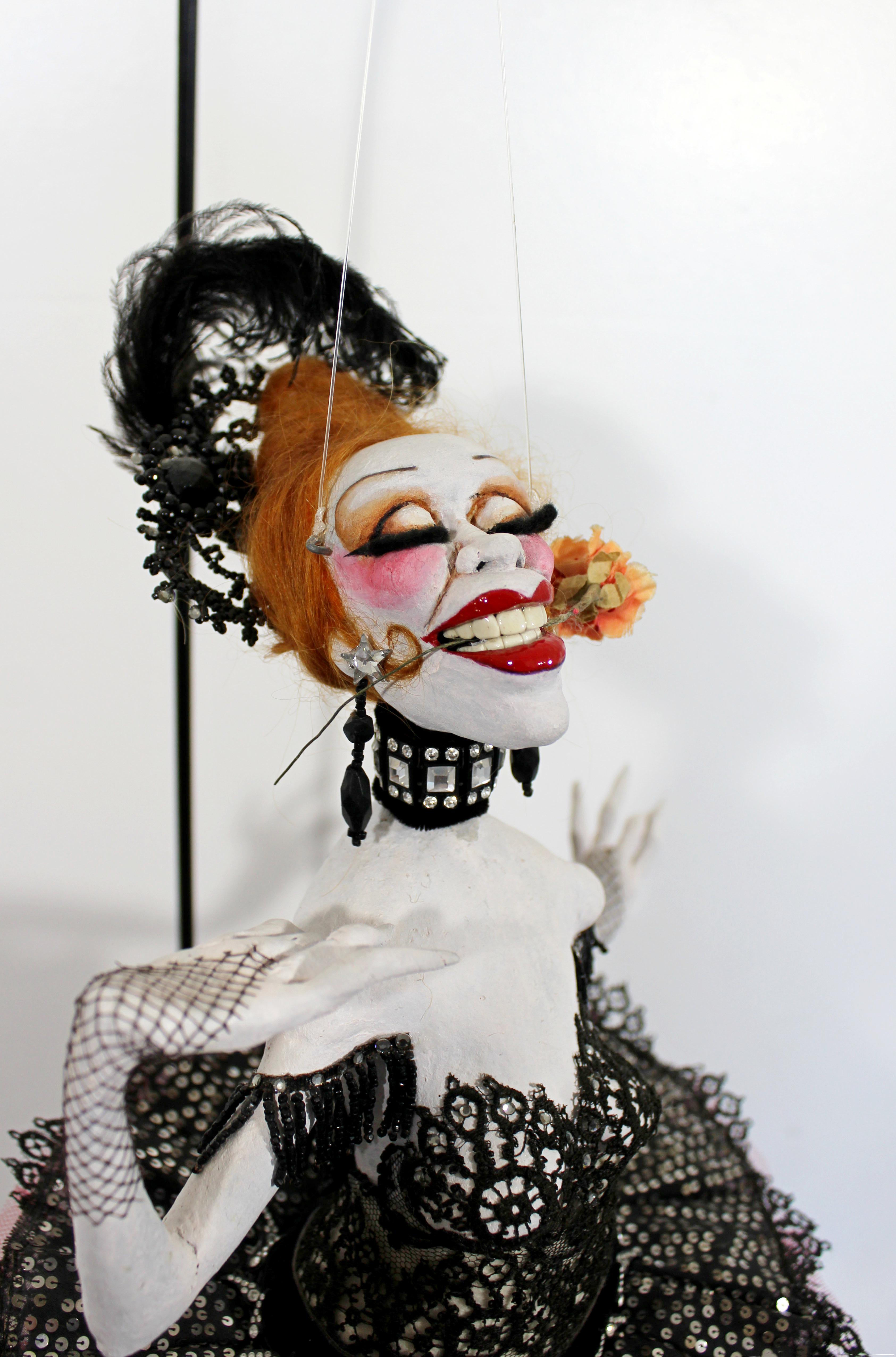 Contemporary Van Craig Ceramic Dancer Marionette Doll Table Sculpture 3