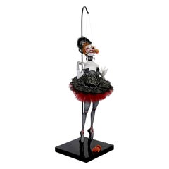 Contemporary Van Craig Ceramic Dancer Marionette Doll Table Sculpture