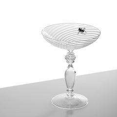 Contemporary Vanità Hand Blown Glass Sculpture Twisted Rigadin Fly Crestani