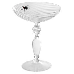 Contemporary Vanità Hand Blown Glass Sculpture Twisted Rigadin Fly Crestani