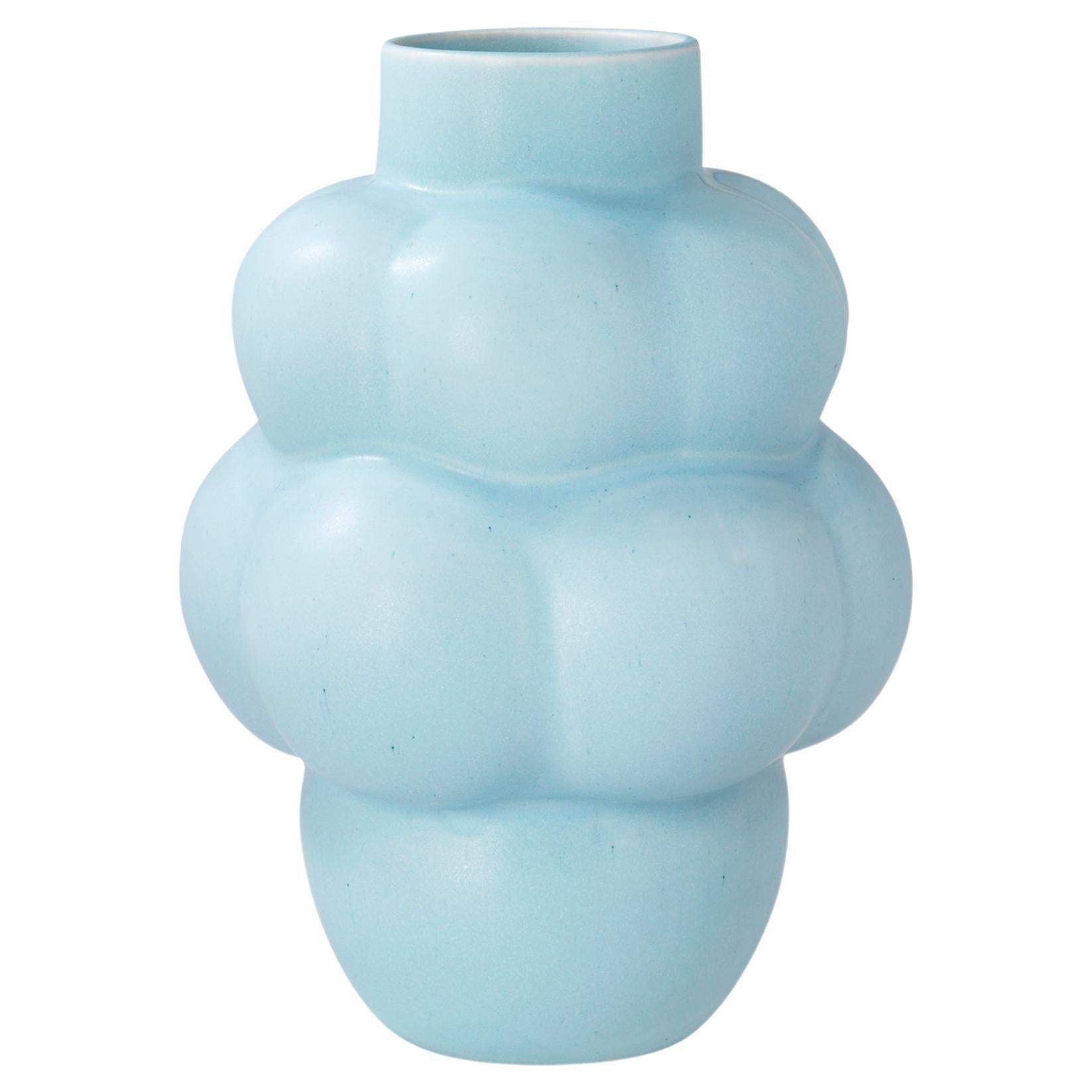 Contemporary Vase 'Balloon 04' by Louise Roe, Sky Blue For Sale