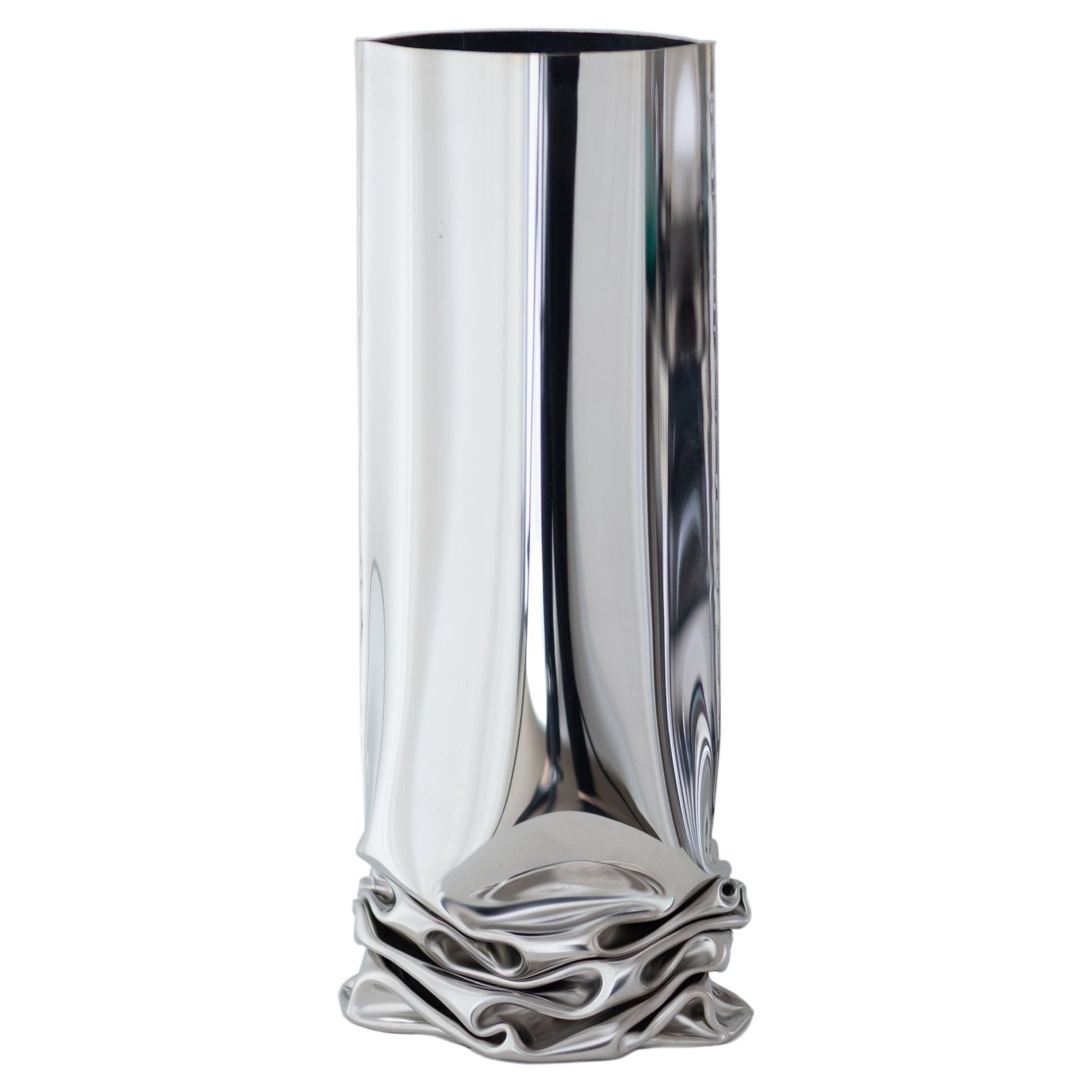 Vase contemporain, « Vaserash » de Zieta, moyen, acier inoxydable