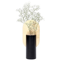 Contemporary Vase Genke CS1 by Noom in Brass and Steel