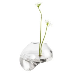 Contemporary Vase 'Gutta CS1' von Noom, geblasenes transparentes Glas