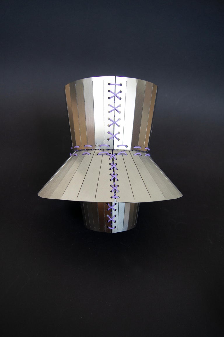 Contemporary Vase in Stainless Steel Design Piece For Sale at 1stDibs