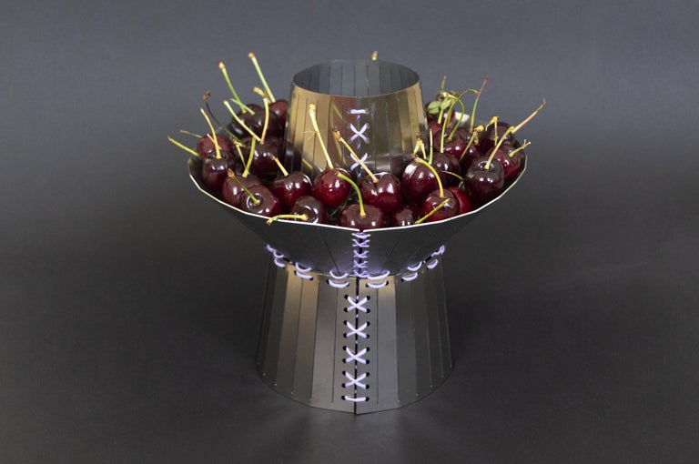 Contemporary Vase in Stainless Steel Design Piece For Sale at 1stDibs
