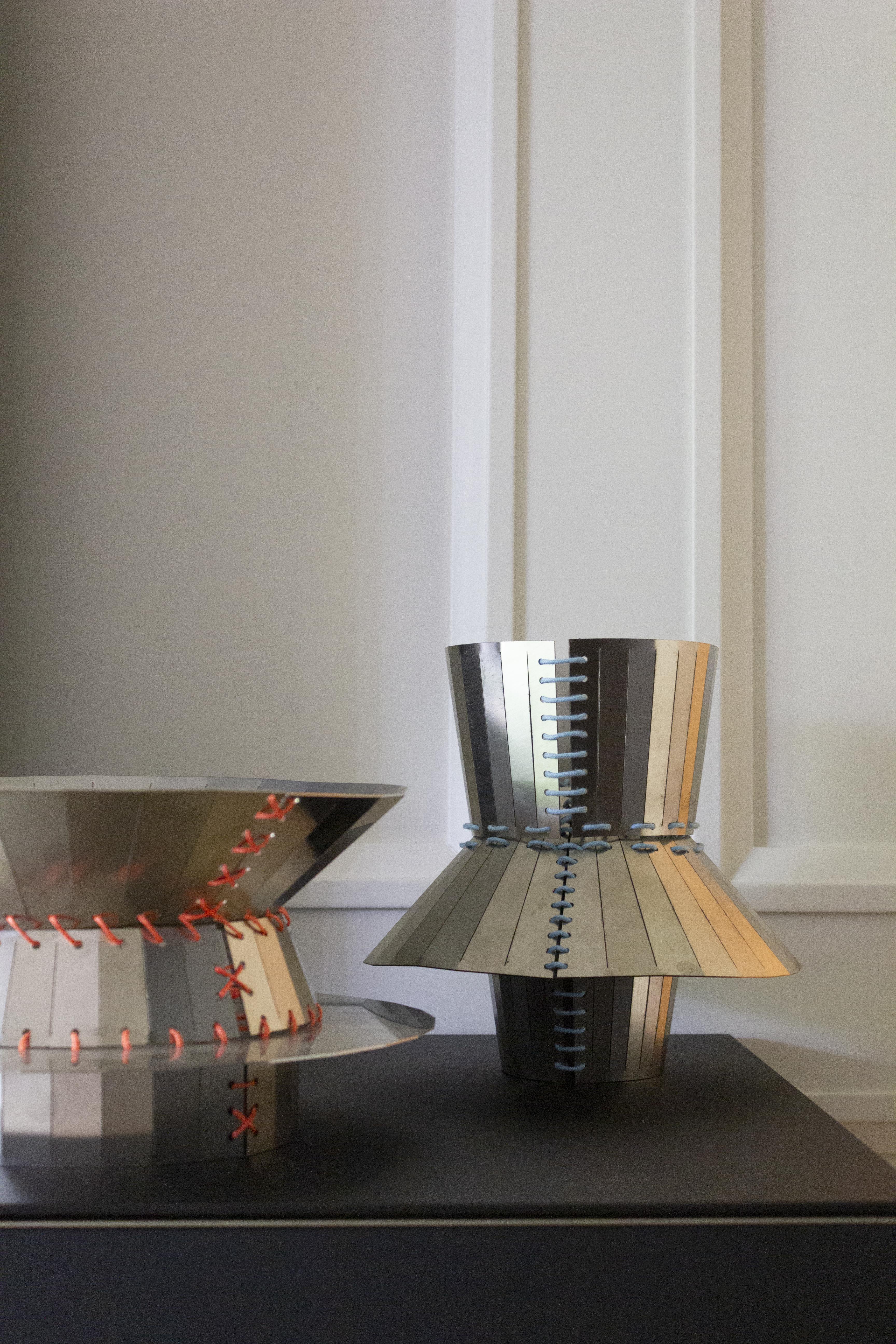 Contemporary Vase in Stainless Steel Design Piece In New Condition For Sale In Milano, IT