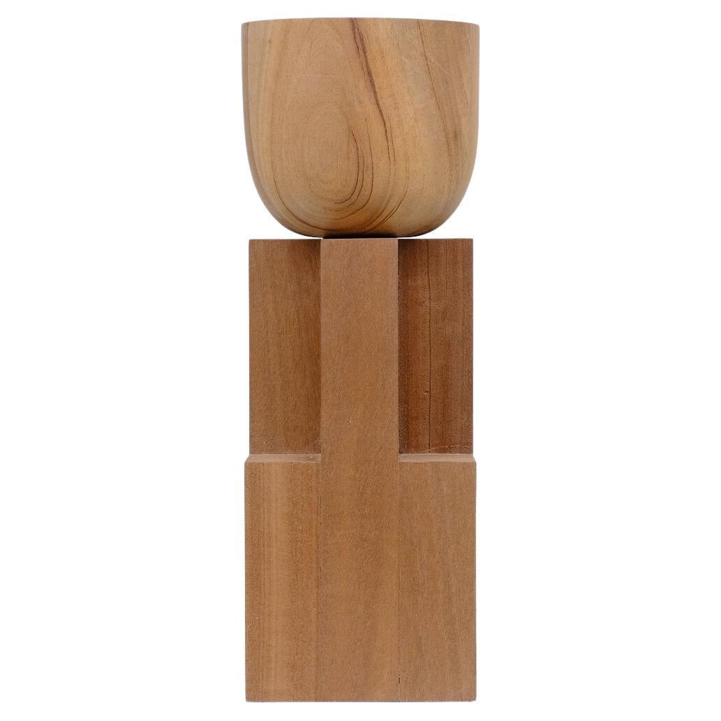 Contemporary Vase in Walnut, Goblet Vase by Arno Declercq