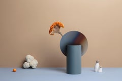 Contemporary Vase 'Malevich CSL5' by NOOM, Burned Steel, Limited Edition