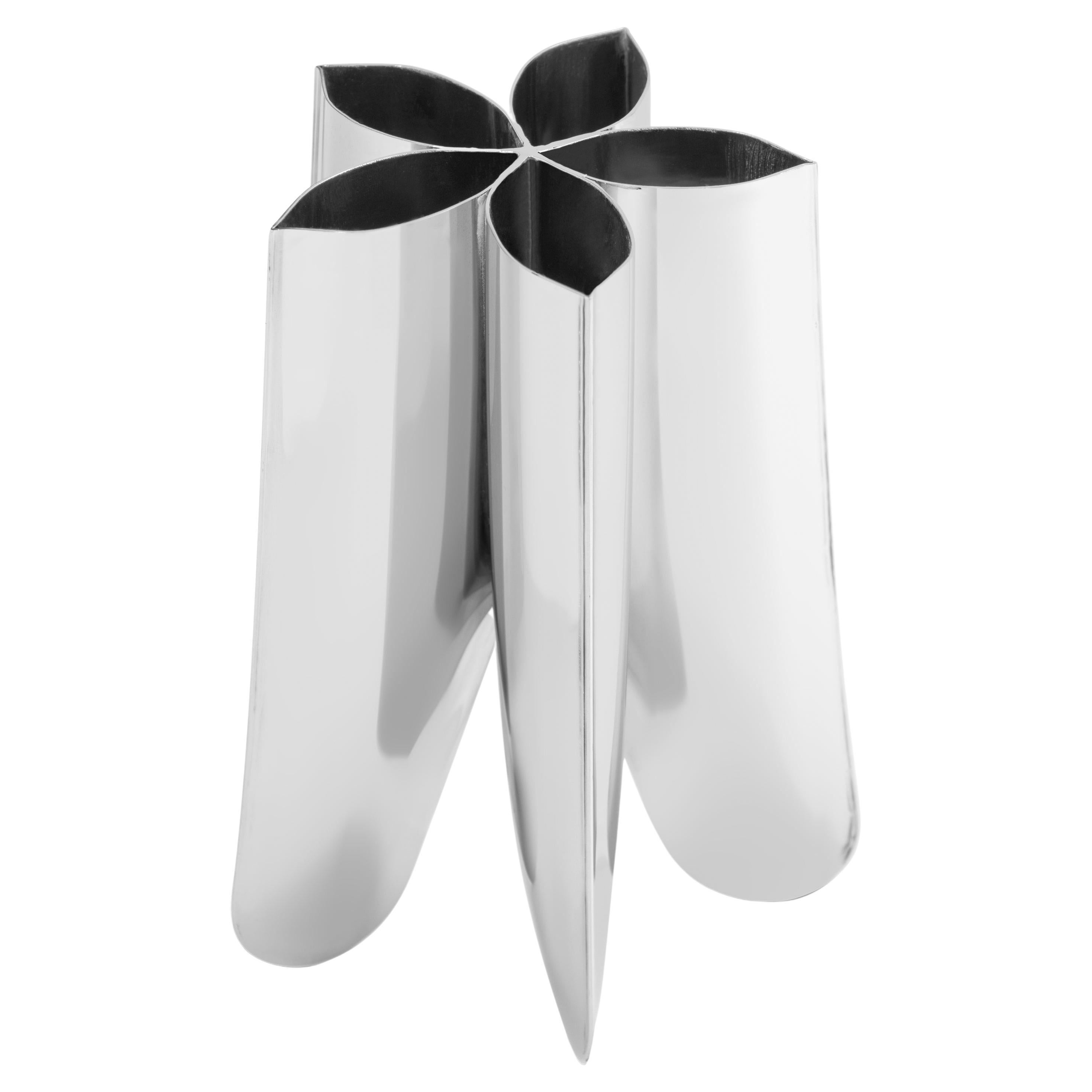 Contemporary Vase, 'Rotation Vase' by Zieta, Medium, Stainless Steel