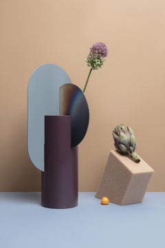 Contemporary Vase 'Yermilov CSL5' by NOOM, Burned and Painted Steel