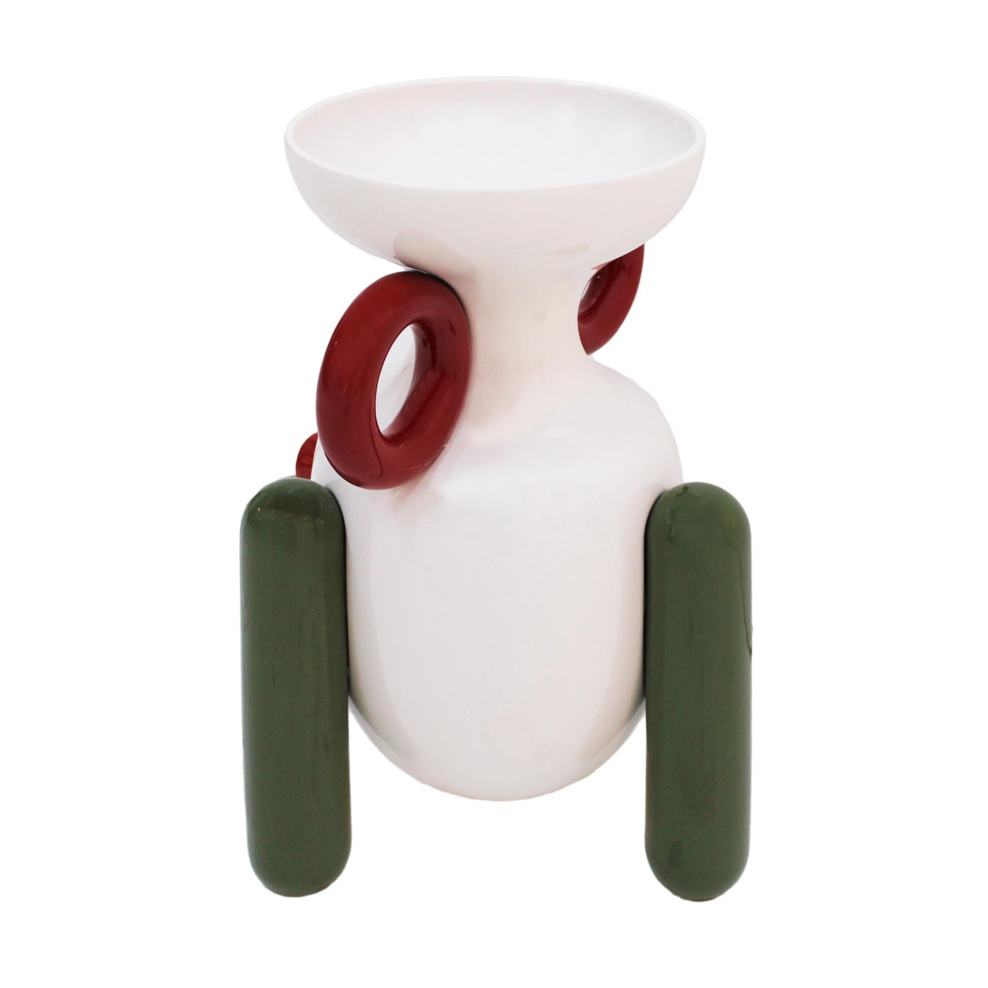 Contemporary vases handmade in several pieces glued, in enamelled stoneware ceramic in different colours.

Bibliography
Original Blek Le Rat Pioneer model. May 26, 2008

Every item LA Studio offers is checked by our team of 10 craftsmen in our