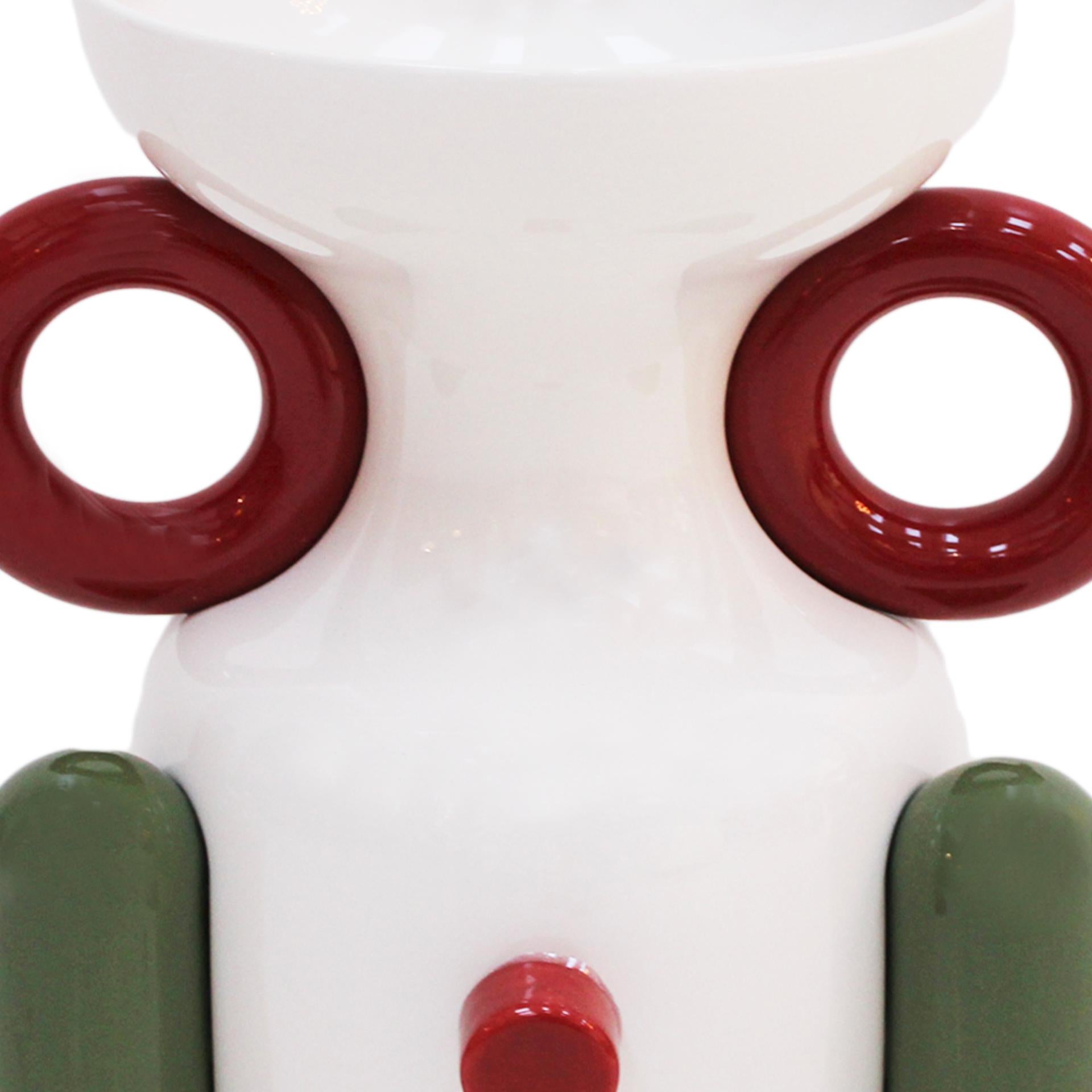 Spanish Contemporary White Vase Made of Ceramic Designed by Jaime Hayón For Sale
