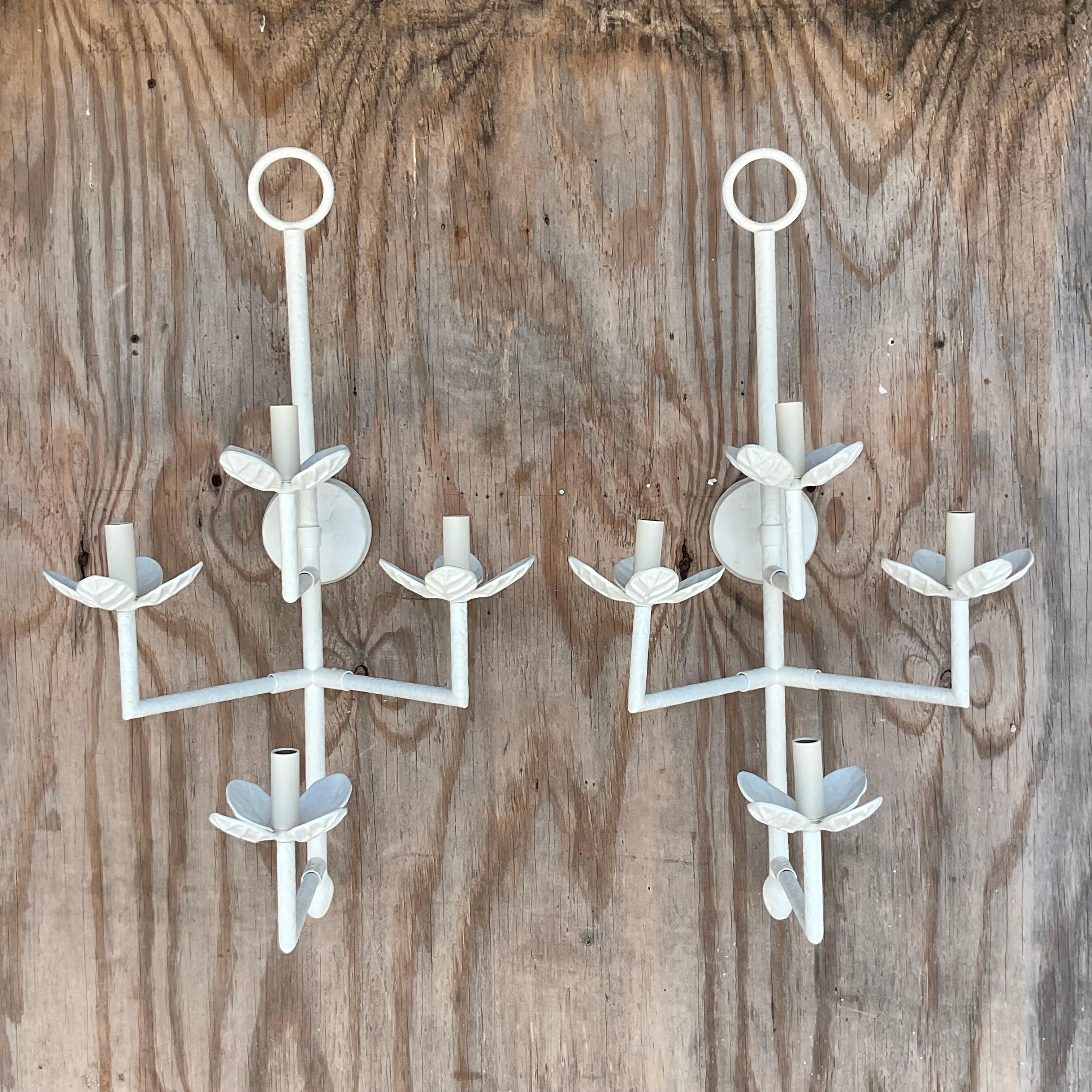 British Contemporary Vaughan Lighting “Haldon” Chalk White Wall Sconce