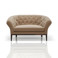 Chesterfield Loveseat by Munna Design Studio, Handcrafted Velvet