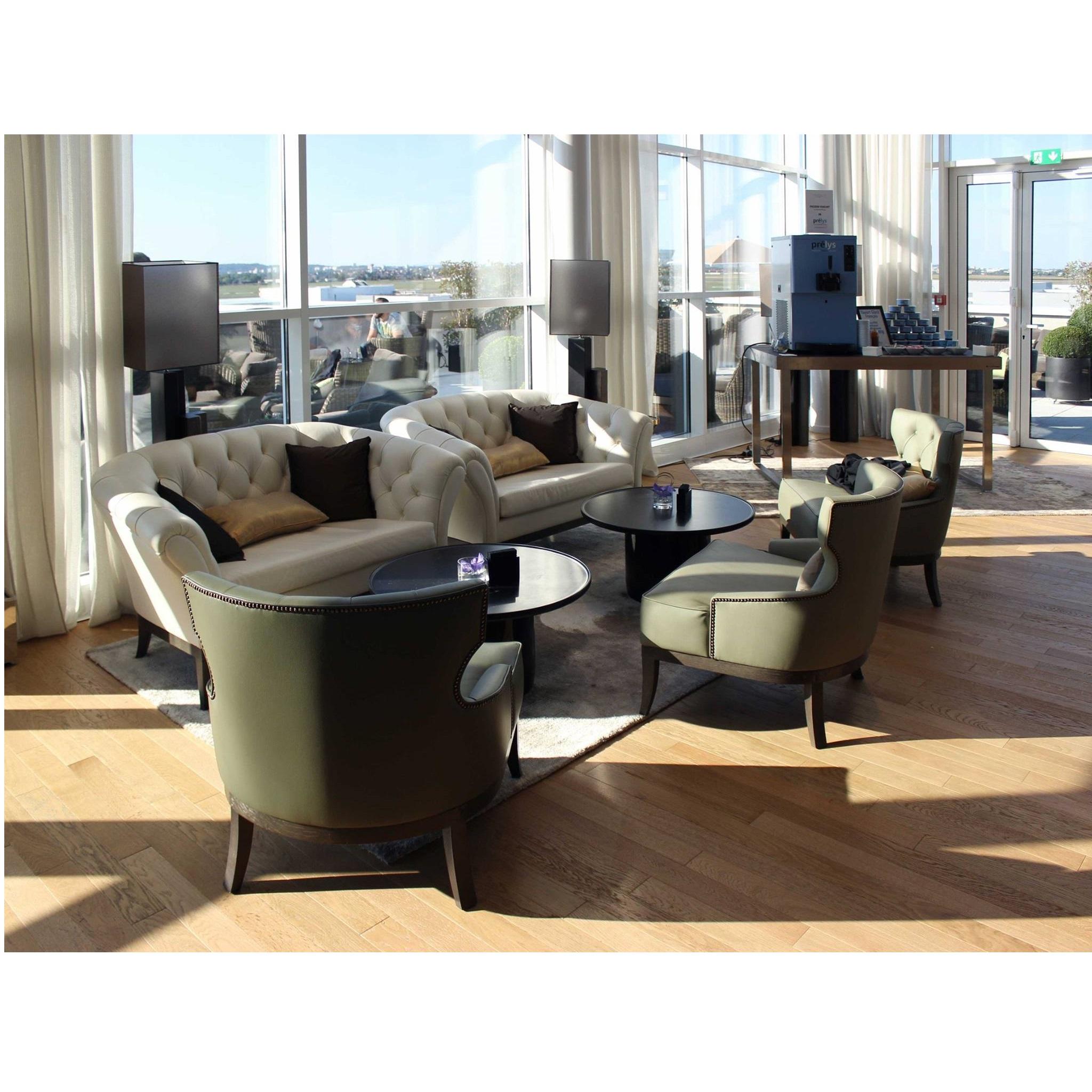 Loveseat contemporáneo de terciopelo con capitoné y botones Terciopelo en venta