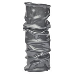 Contemporary Venere Flower Vase in Silver Resin