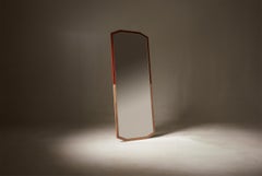 Contemporary Venetian Plaster and Suede Full Length Floor Lucca Mirror