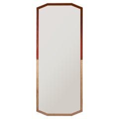 Contemporary Venetian Plaster and Suede Full Length Floor Lucca Mirror